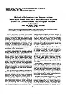 Methods of Paleogeographic Reconstructions Based upon Fossil ...