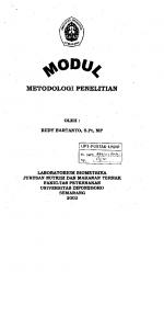METODOLOGI PENELITIAN - Universitas Diponegoro