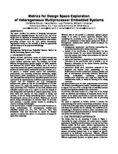 Metrics for Design Space Exploration of Heterogeneous ...