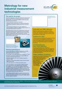 Metrology for new industrial measurement technologies