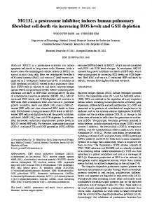 MG132, a proteasome inhibitor, induces human pulmonary fibroblast ...