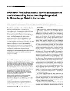 MGNREGA for Environmental Service Enhancement and Vulnerability ...