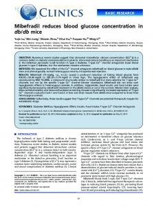 Mibefradil reduces blood glucose concentration in db/db mice - SciELO