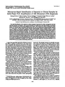 Microarray-Based Identification of Bacteria in Clinical Samples by ...