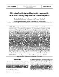 Microbial activity and bacterial community structure during ...