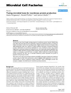 Microbial Cell Factories - BioMedSearch