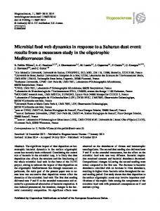 Microbial food web dynamics in response to a ... - Biogeosciences
