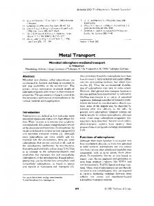 Microbial siderophore-mediated transport