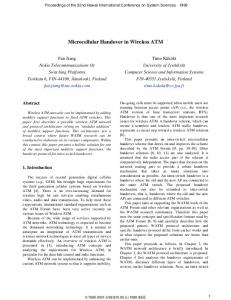 Microcellular Handover in Wireless ATM - CiteSeerX