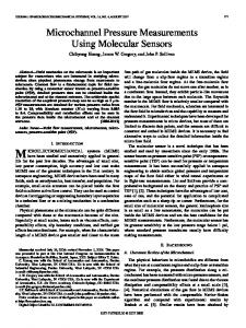 Microchannel Pressure Measurements Using Molecular ... - IEEE Xplore