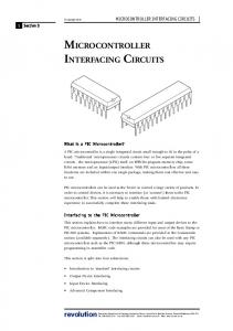 MICROCONTROLLER INTERFACING CIRCUITS