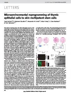 Microenvironmental reprogramming of thymic epithelial cells to skin ...