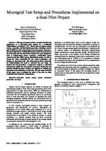 Microgrid Test Setup and Procedures Implemented on a ... - IEEE Xplore