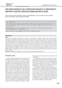 microhardness of composite resins at different depths ... - SciELO