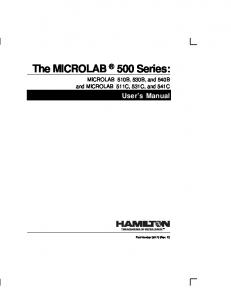 Microlab 500 B & C series user manual