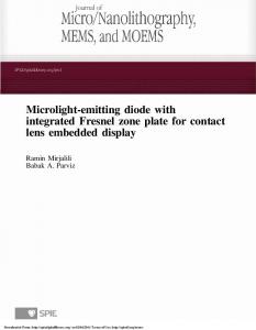 Microlight-emitting diode with integrated Fresnel zone