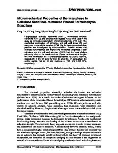 Micromechanical Properties of the Interphase in ... - BioResources