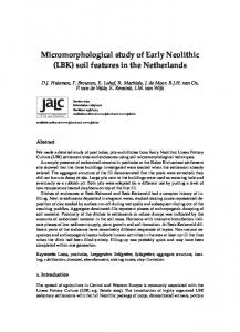 Micromorphological study of Early Neolithic (LBK) soil features in the ...