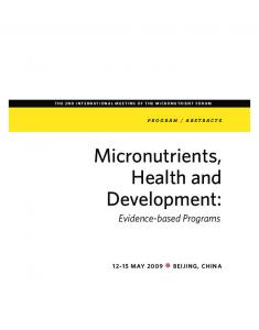 Micronutrients, Health and Development