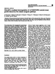 MicroRNA-mediated downregulation of mTOR/FGFR3 ... - Nature