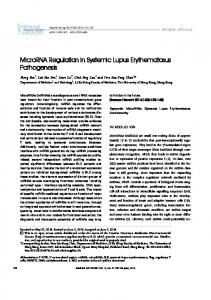 MicroRNA Regulation in Systemic Lupus