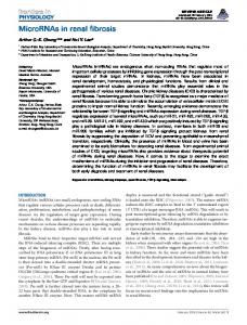 MicroRNAs in renal fibrosis - Core