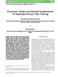 Microscopic Models and Network ... - Wiley Online Library