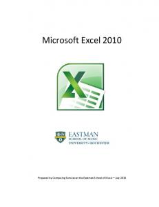 Microsoft Excel 2010