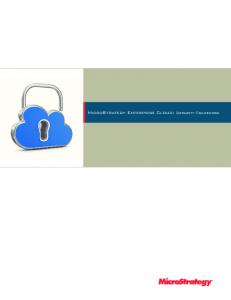 MicroStrategy Enterprise Cloud: Security Framework