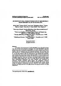 MICROSTRUCTURAL CHARACTERIZATION OF