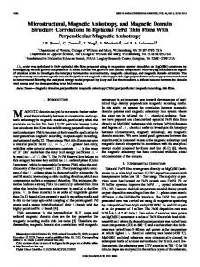 Microstructural, Magnetic Anisotropy, and Magnetic ... - IEEE Xplore