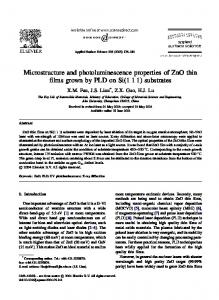 Microstructure and photoluminescence properties of