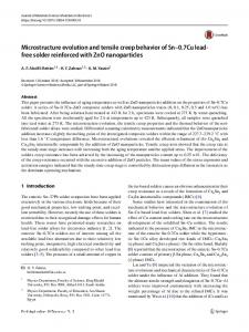 Microstructure evolution and tensile creep behavior of