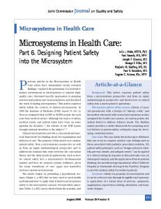 Microsystems in Health Care - Clinical Microsystems