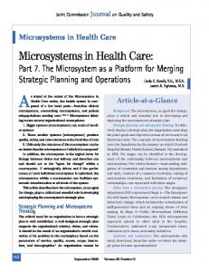 Microsystems in Health Care: