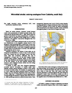 Microtidal straits: outcrop analogues from Calabria ...