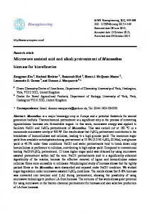 Microwave assisted acid and alkali pretreatment of ... - AIMS Press