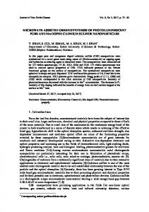 MICROWAVE ASSISTED GREEN SYNTHESIS OF