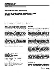 Microwave treatment in oil refining | SpringerLink