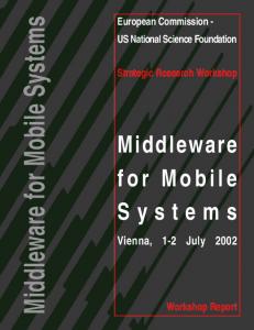 Middleware for Mobile Systems - ERCIM