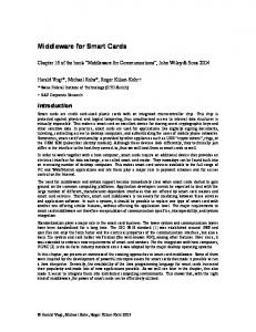 Middleware for Smart Cards - CiteSeerX