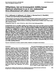 Mifepristone, but not levonorgestrel, inhibits