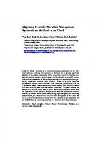 Migrating Scientific Workflow Management ... - Semantic Scholar