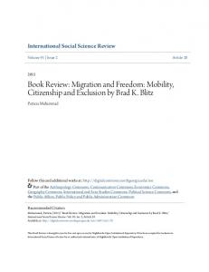 Migration and Freedom: Mobility, Citizenship and Exclusion by Brad K