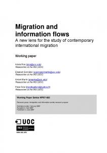 Migration and information flows - UOC