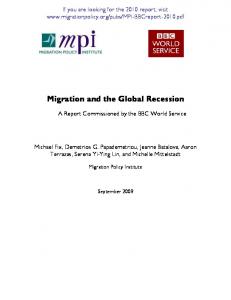 Migration and the Global Recession - Migration Policy Institute
