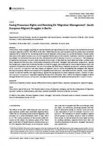 Migration Management - Cogitatio Press