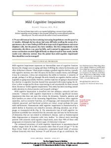 Mild Cognitive Impairment