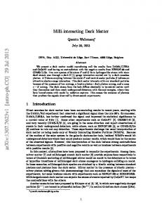 Milli-interacting Dark Matter