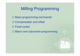 Milling Programming